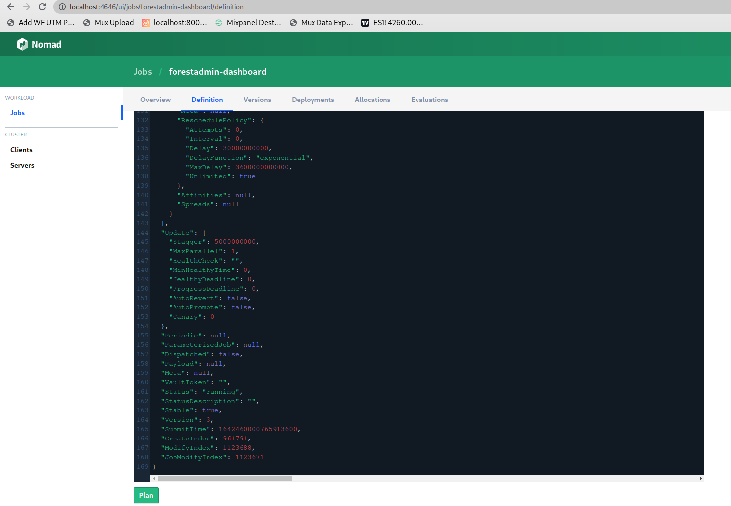 Plan and Run nomad Job